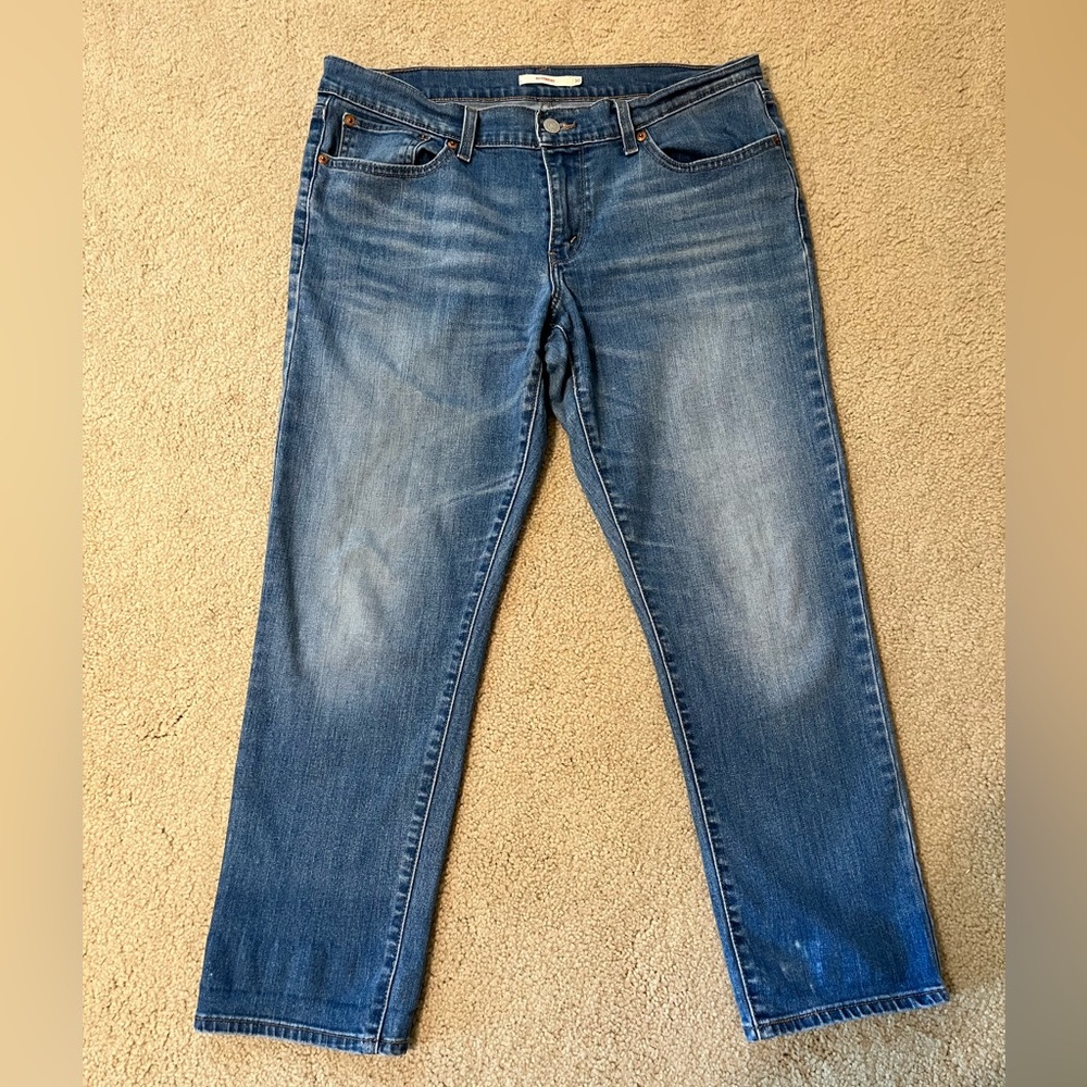 Levi's BOYFRIEND Mid Rise Jeans Size 30 Medium Wash Blue